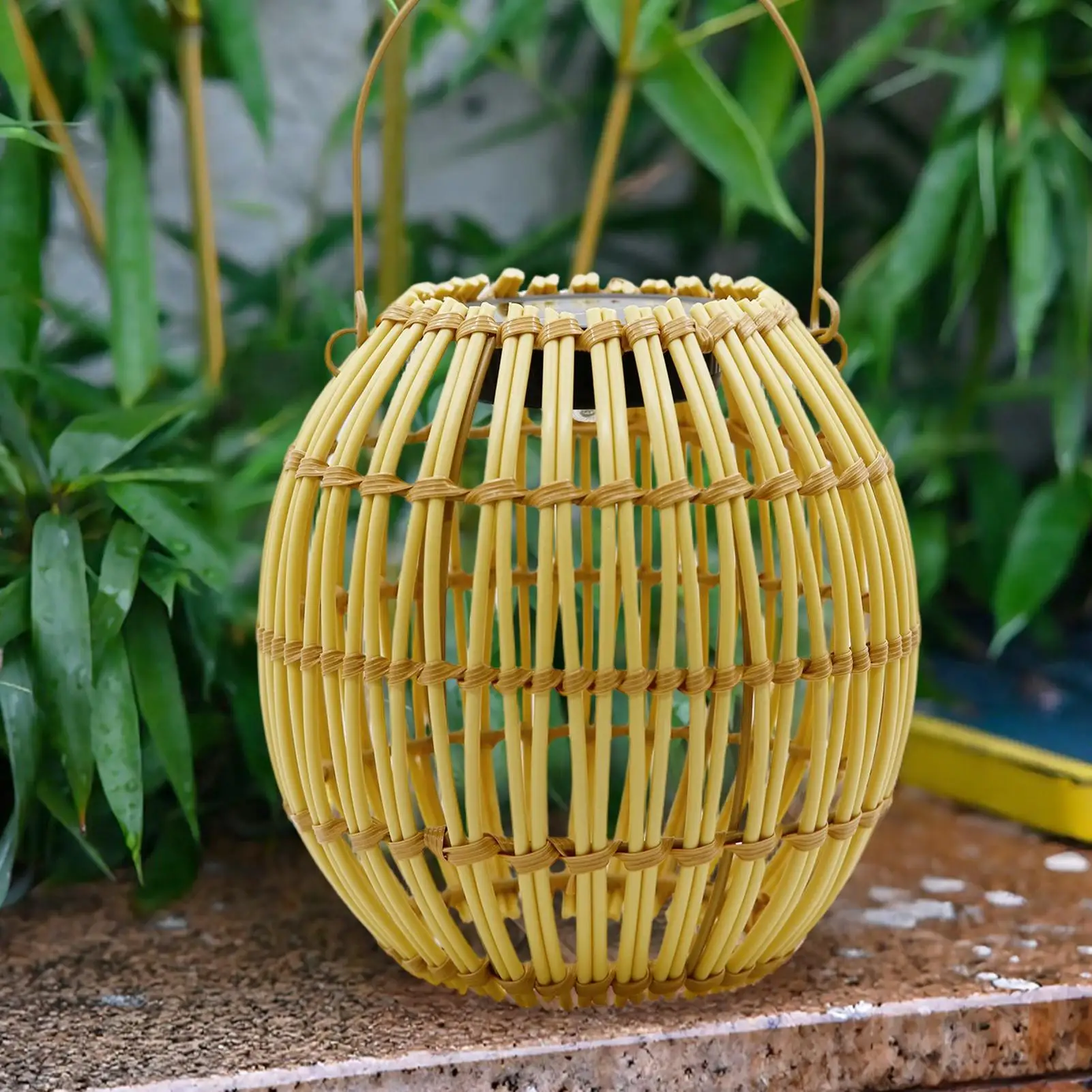 

Солнечный фонарь, подвесной, всепогодный, из ротанга, в стиле бохо, на солнечной батарее, для сада, дорожек, патио, двора, дома, веранды, забора, ворот