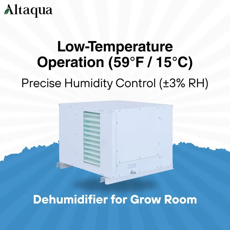 Altaqua Commercial Dehumidifier 1200 Sq Ft Large Space Grow Room Digital Humidistat Industrial Moisture Remover for Basement