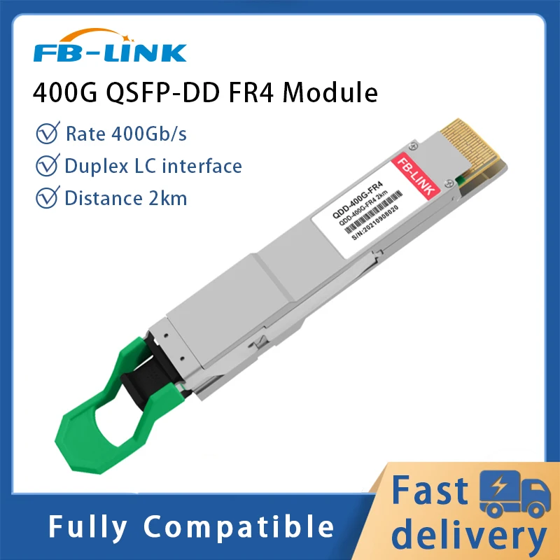 400G GBIC QSFP-DD Duplex LC SMF Transceiver Module CWDM 2KM FR4 compatible with Cisco juniper Huawei Mellanox NVIDIA