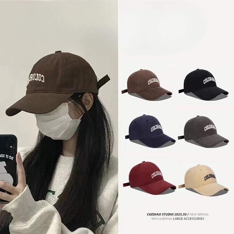 Deep top big head circumference baseball cap women's 2026 new face small enlarged wide brim cap summer sunscreen cap