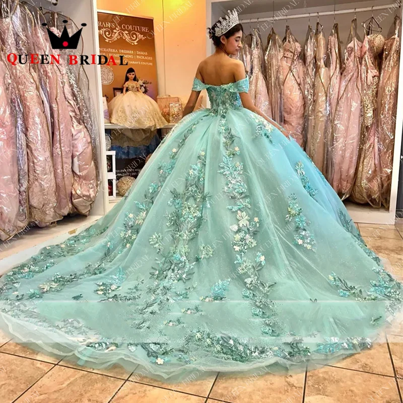 Robe de Quinceanera à paillettes, robe à dos nu, appliques, robe de Rhéducative, quelle que soit la coutume, 2024 Off initié, Y65X