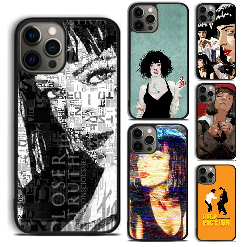 Mia Wallace Pulp Fiction phone Case Cover For iPhone 16 15 14 Plus XR XS apple 16 11 12 13 mini Pro Max coque