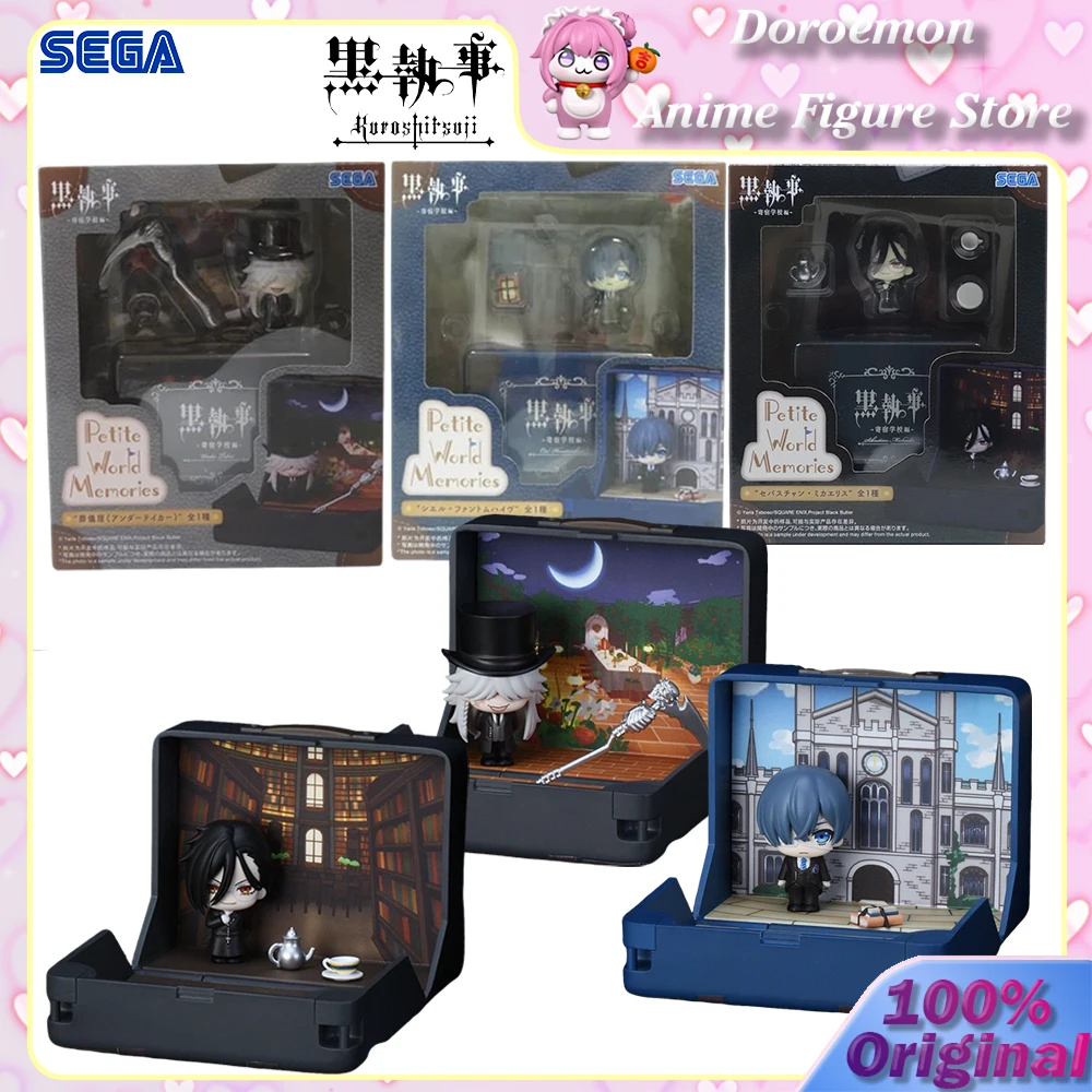 

Original Stock Sega Petite World Memories Mini Figure Black Butler -Public School Arc- Sebastian Ciel Undertaker Table Figures