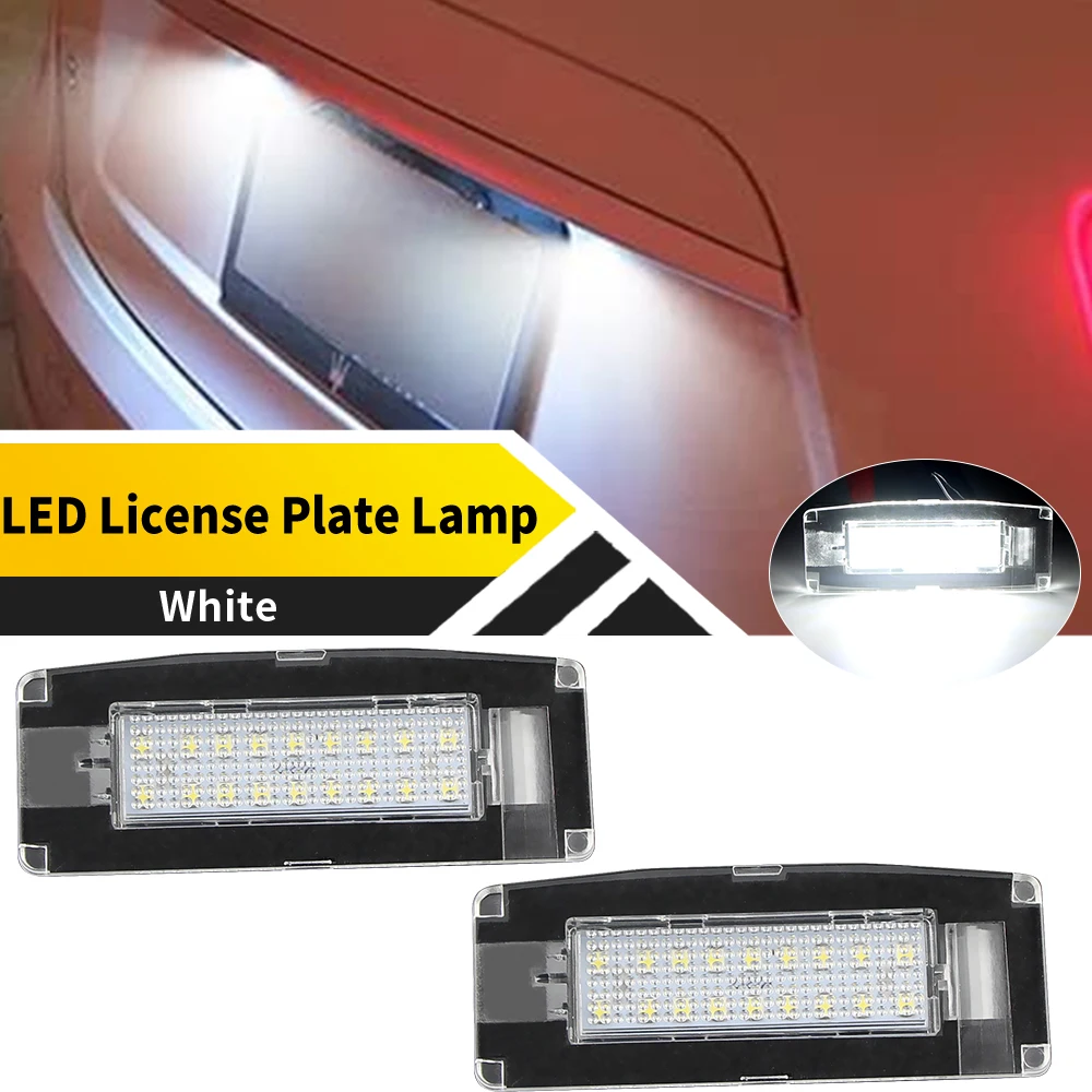 

2 шт. белые светодиодные лампы для Maserati Ghibli M157 2014-2020 OEM 673001401 автомобильный задний фонарь для тегов, лампа для номерного знака, освещение номерного знака