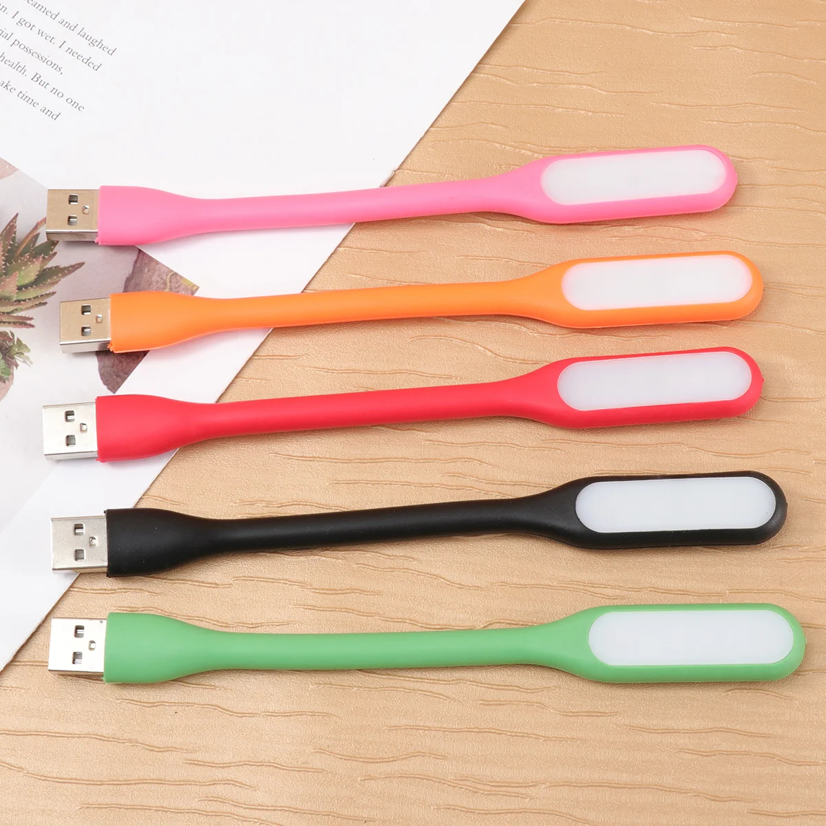 

10 pcs Usb Reading Lamp 6 Led Flexible Eye Protection Light Portable Night Lamp For Laptop Power Bank Outdoor Camping Adjustable