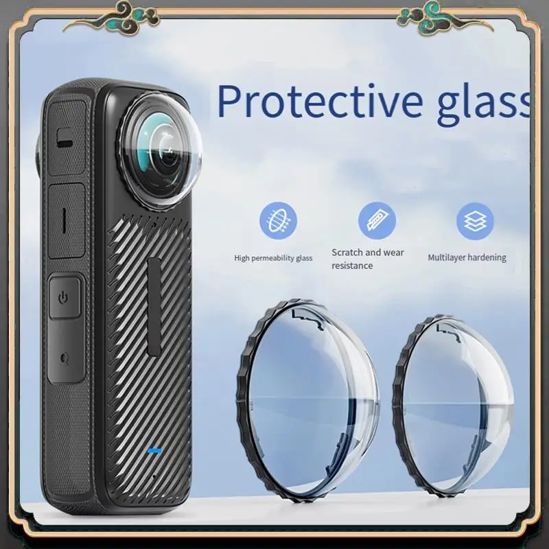 

ASMA-Защита оптического стекла для Insta360 X4, аксессуары, защита для стекла, закаленное стекло, вращающаяся крышка объектива для Insta 360 X4