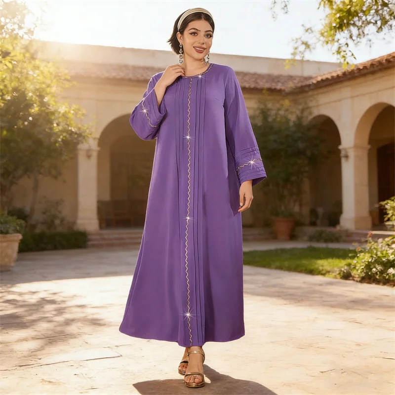 

Eid Djellaba Plus Size Kaftan Women Muslim Maxi Dress Dubai Abaya Islam Jalabiya Femme Musulmane Vestidos Caftan Robe Abbayas