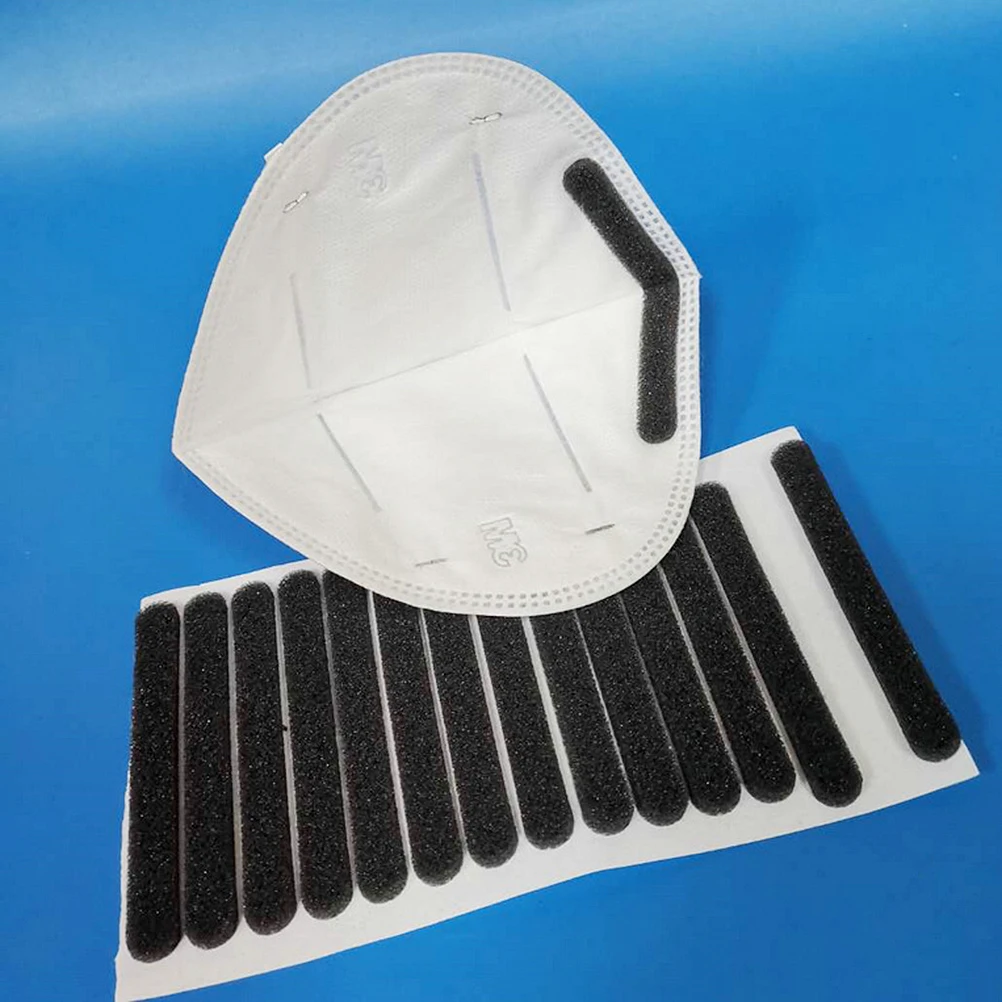 

500pcs Mask Sponge Nose Strip for Facial Protection Black Color Suitable Masks Gardening Painting Construction Use Health
