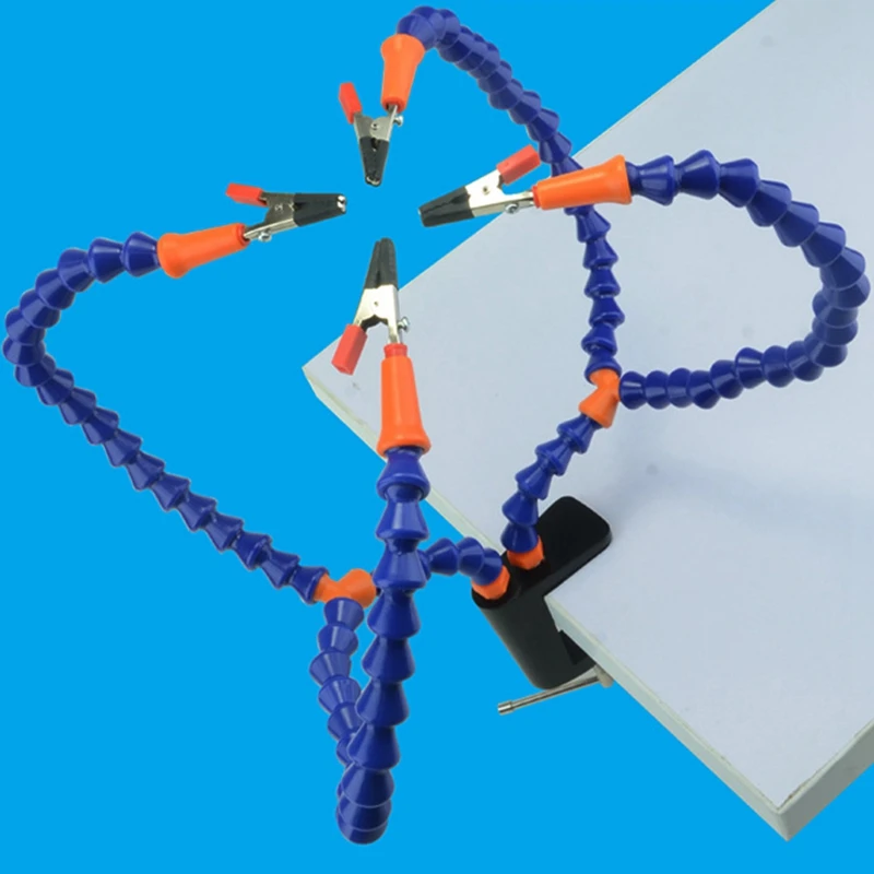 Y17A 4 Pcs Flexible Arm Helping Hands Third Hand Soldering Tool PCB Holder Welding Stand For PCB Repairing Circuit Board