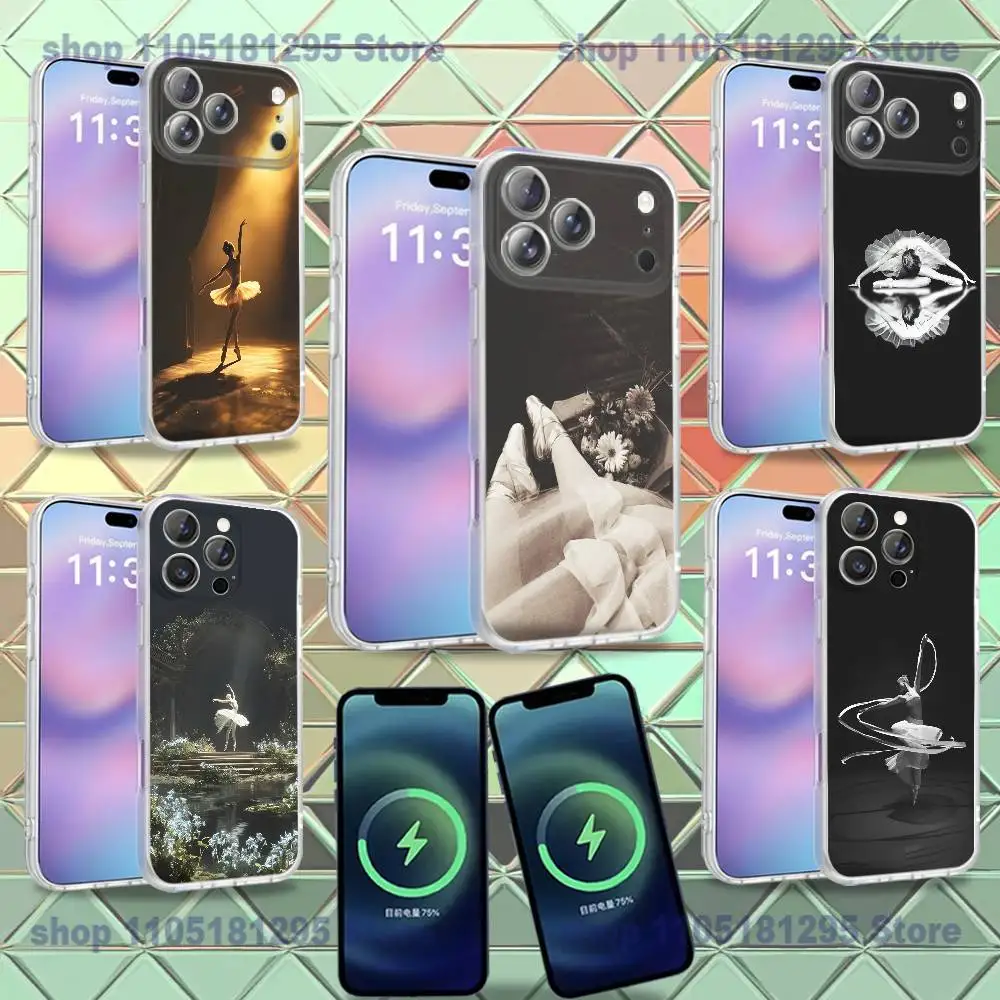 

Ballerina Ballet Dancing Phone Case For iPhone 16,14,11,17,13,15,12Air,Plus,Pro,Max,E,Mini Frosted for MagSafe Magnetic Wireless