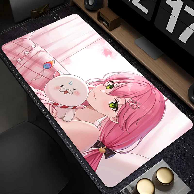 

Mousepad Laptop Mouse Pad Office Accessories PC Keyboard Pad Rubber Cup Mat Soft Mouse Mat H-hololive Sakura Miko Large Desk Mat