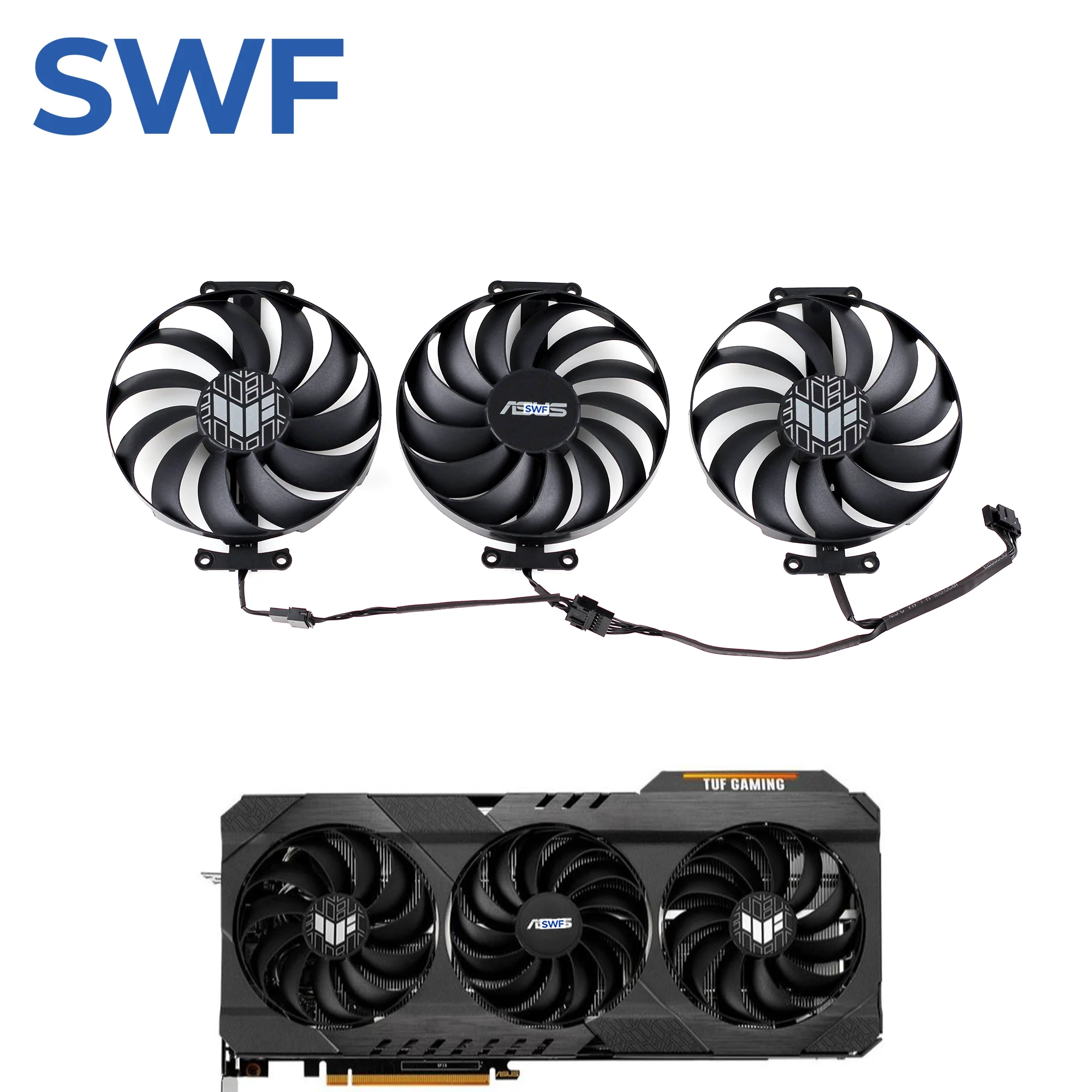 95MM CF1010U12D Cooling Fan For ASUS Radeon RX 6950 6900 6800 6700 XT TUF OC GAMING Graphic Card Fan CF1010U12S FDC10U12S9-C