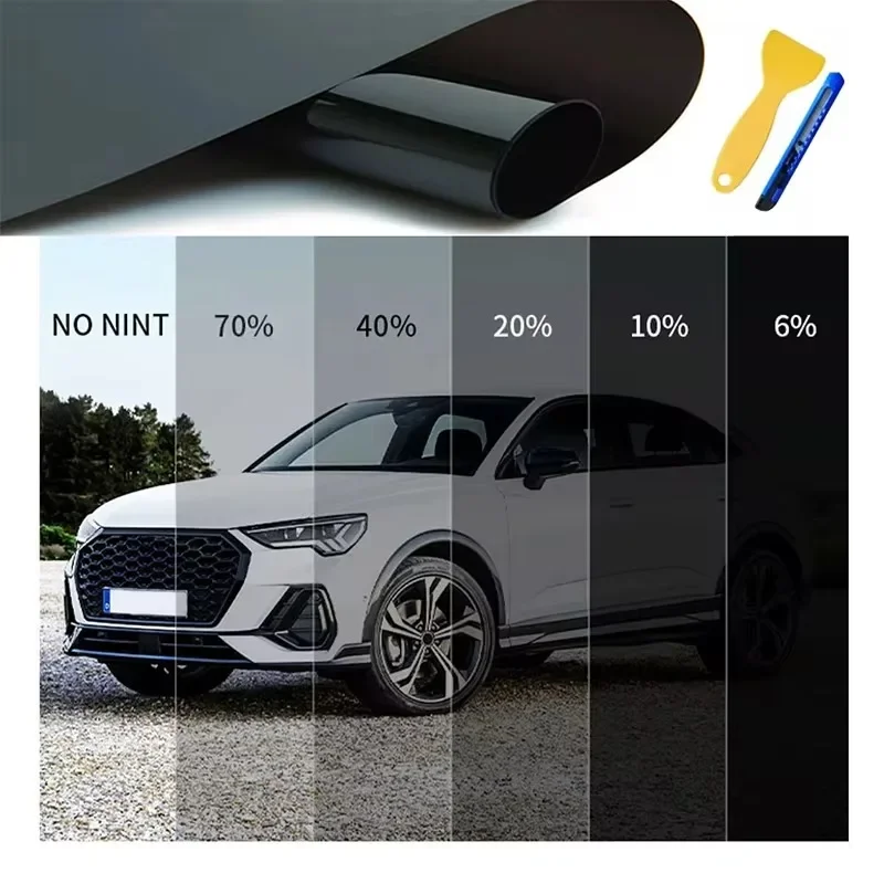 

PFCC 1/2/3/5M Car Sun Protector Window Tint Film Solar UV Protector Mirror Films VLT 6%-70% Car Window Sunshade Glass Sticker