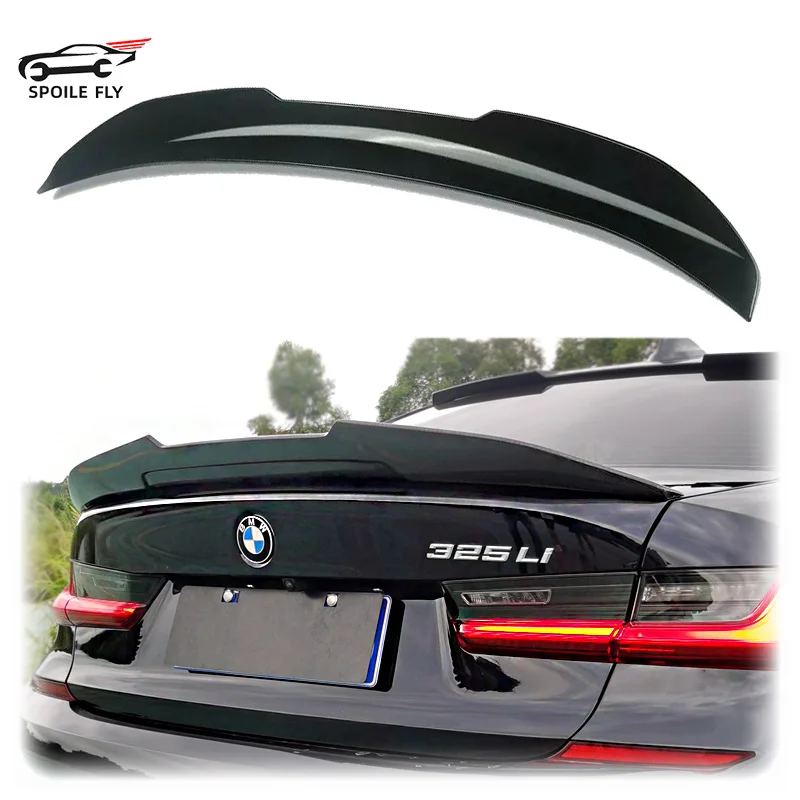 

2019 To 2024 For BMW 3 Series G20 G28 320i 325i 330d M340 M3 G80 PSM Style Rear Spoiler Lip Wing By ABS Gloss Black Carbon Look