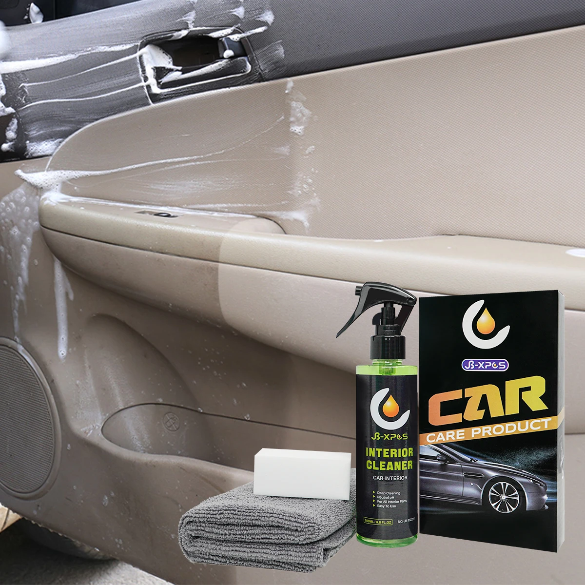 Interior Cleaner Water-free Foam Spray For Plastic Trim Leather Seat Fabric Top Carpet Stain Cleaning JB-XPCS 21