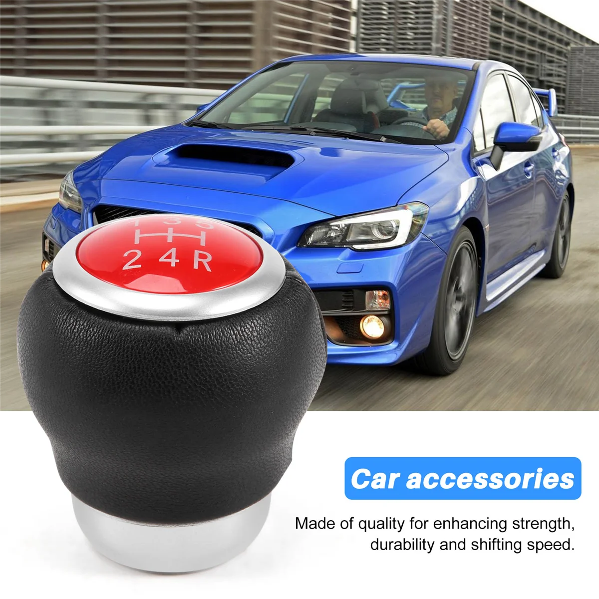 Carro Transmissão Manual Shift Knob, Botão de câmbio para Subaru Impreza WRX STI Outback Forester 2010-2018, 5 velocidades