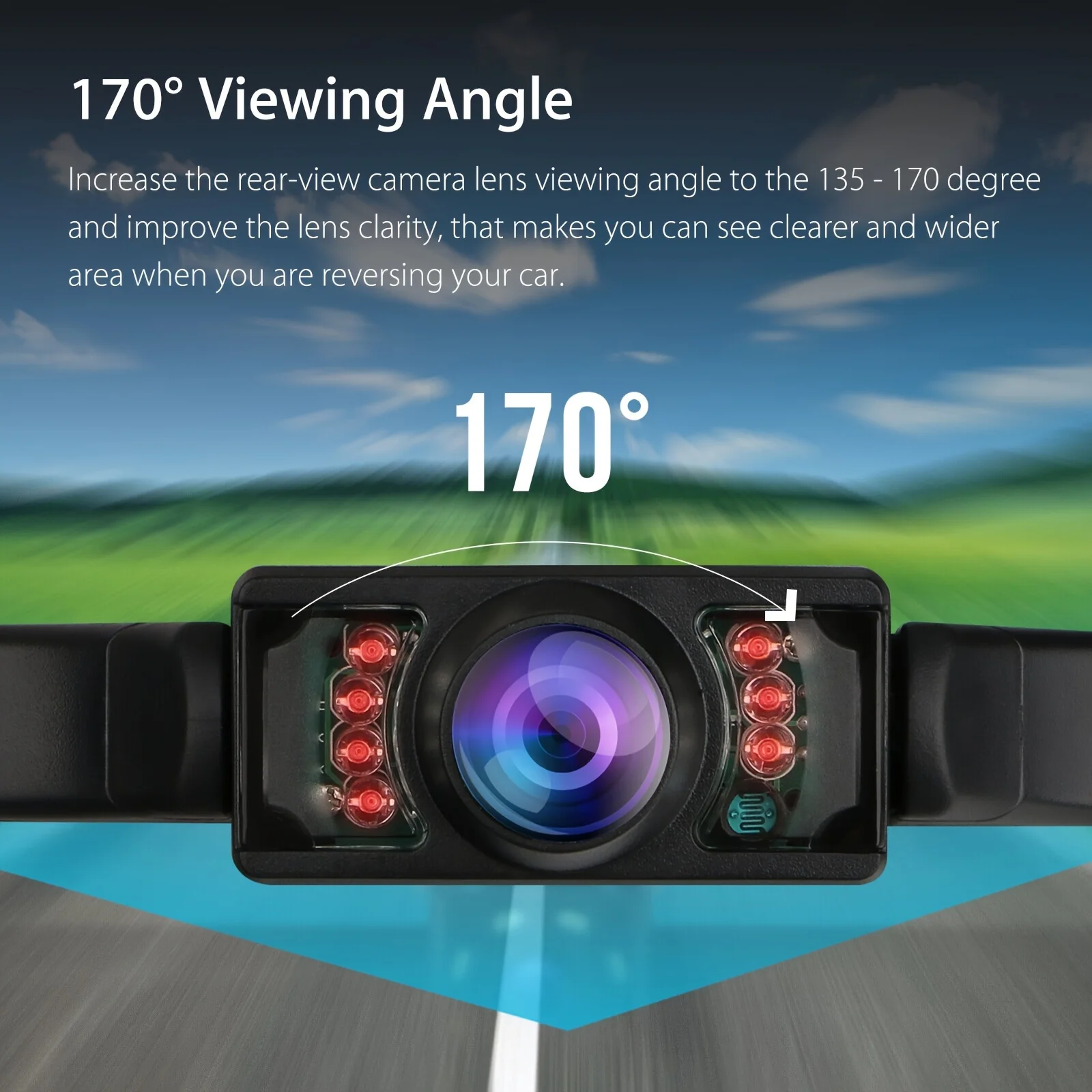 170° Car Rear View Camera HD Reverse Backup Parking 7LED Night Vision Waterproof