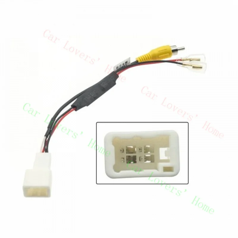 A+ 1× For Toyota Factory Car Reverse Camera Video Output Adapter Wiring Cable 4 Pin