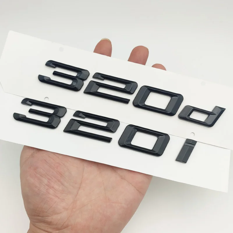 สติกเกอร์ติดตรารถยนต์ท้ายรถโครเมี่ยม3D สำหรับ BMW E90 E46 F30 F31 E36 316d 318d 325D 328d 330d 320D โลโก้อุปกรณ์เสริม