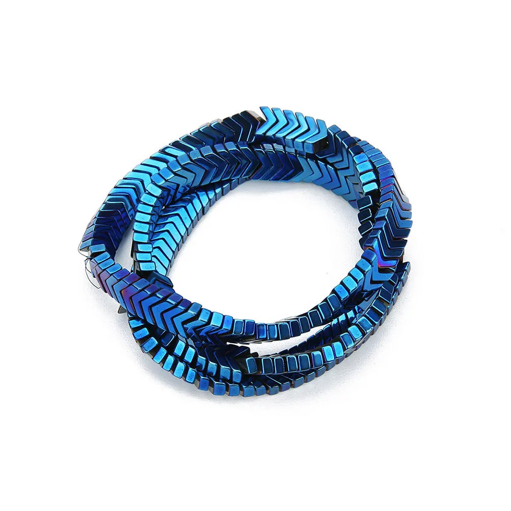 

160 pcs Plating Arrow Beads Hematite -Shape Hollow Diy Craft Bead For Jewelry Making Keyring Bracelet Necklace Matte