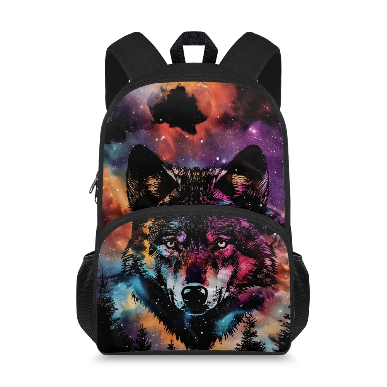 

15inch Kids Backpack Personalized Wolf Print Children School Bags For Boys Back Pack Schoolbag Student Bookbag Girls Book Bag