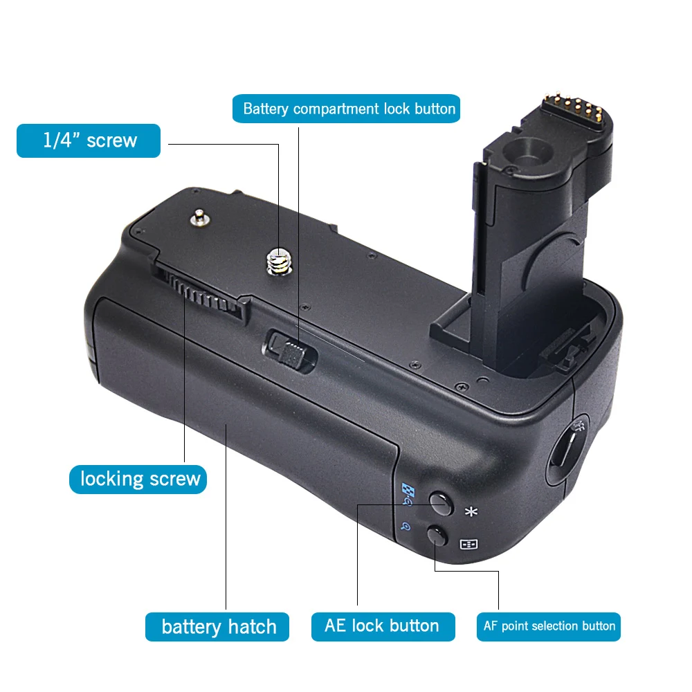 Mcoplus BG-40D Vertical battery grip for Canon EOS 50D 40D 30D 20D SLR Digital Camera /Replacement as BG-E2N