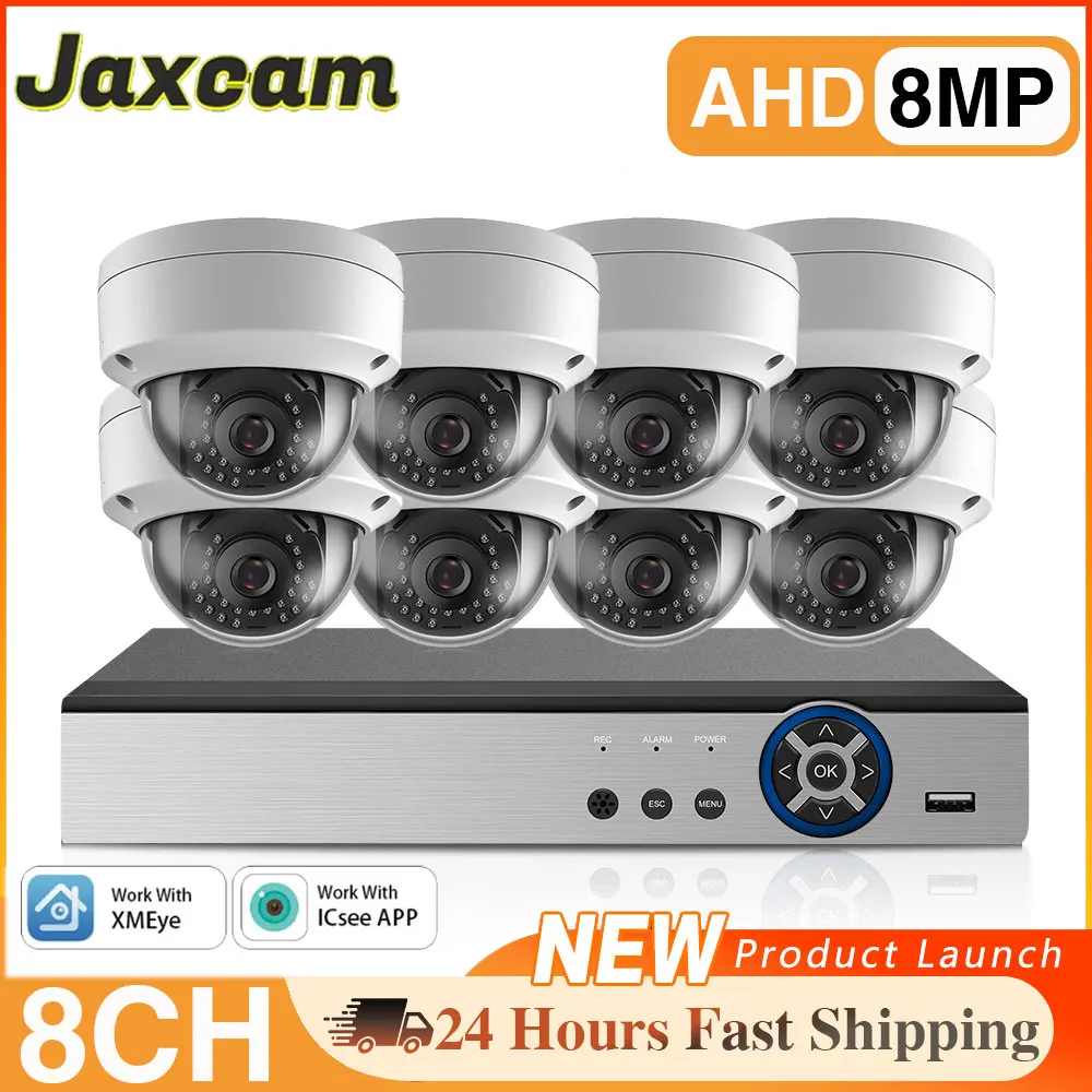 

Система видеонаблюдения 4K 8MP AHD с IP-камерами, 8-канальный P2P AI комплект для наружного видеонаблюдения с функцией обнаружения людей, домашняя 8MP купольная камера, набор CCTV DVR