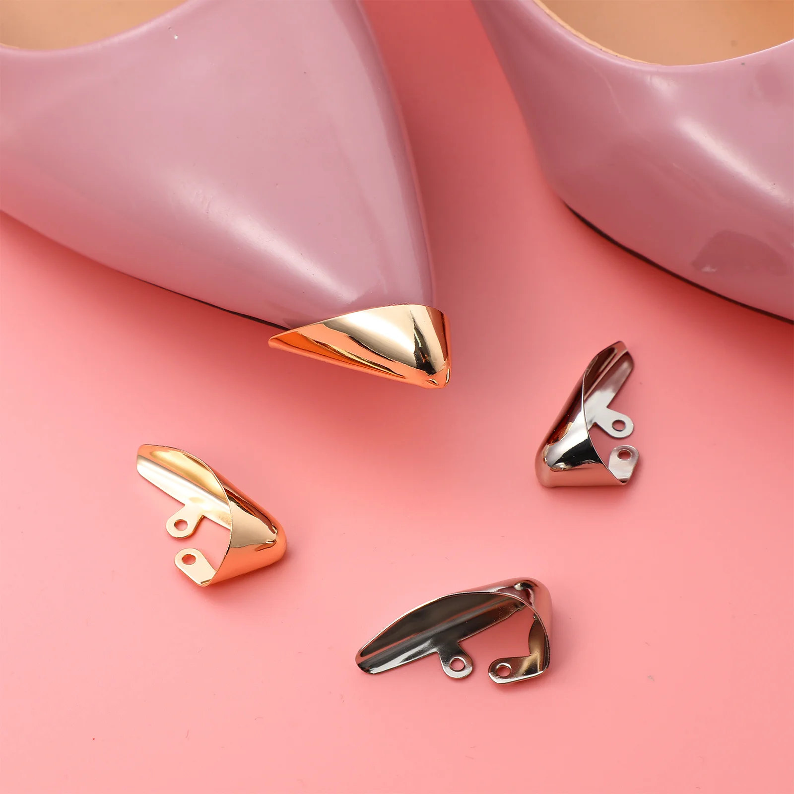 6pcs Shoe Tip Protectors Metal Pointed High Heel Cover Cap For Protection Wear-Resistant Shoe Accessories Women Boot Repair