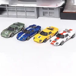 Diecast Original 1:64 FORD GT40 Mk1 Racing Simulation Alloy Car Model Static Display Collection Souvenir Gift Toy Decoration