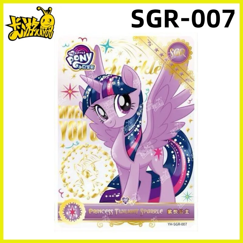 KAYOU – carte mon poney authentique, Anime limité Hui Yue 1, carte de Collection rare SGR001-006 LSR SSR, jouet princesse fille, cadeau pour enfants