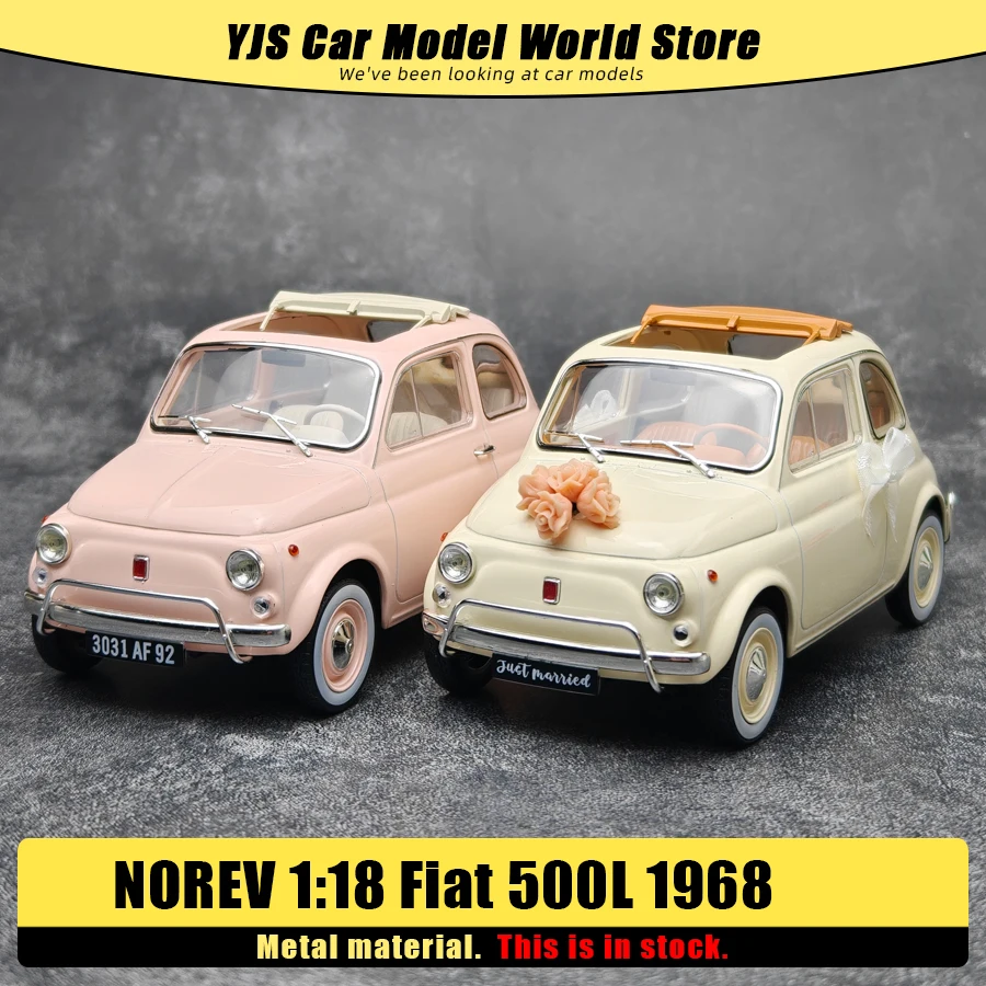 

NOREV Diecast model 1:18 NOREV 1:18 Fiat 500L 1968 Car model metal Birthday present Send a boyfriend Static ornament