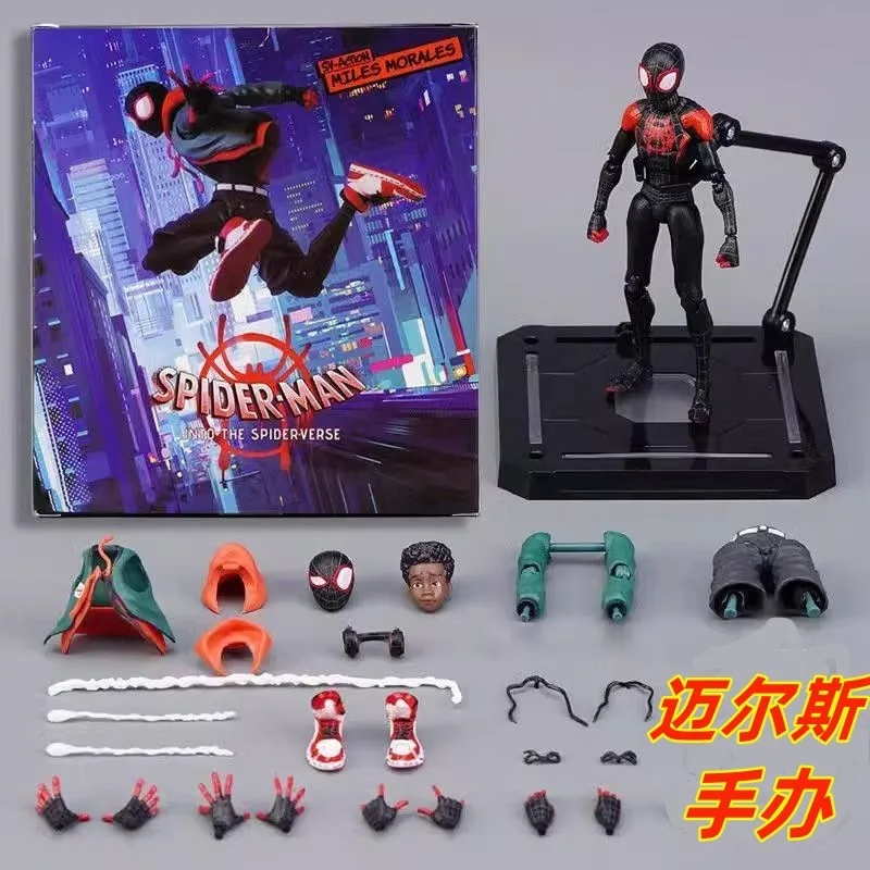 

Miles Spider Man Miles Handmade Comic Spider Man Parallel Universe Handmade Model Joint Movable Children's Gift
