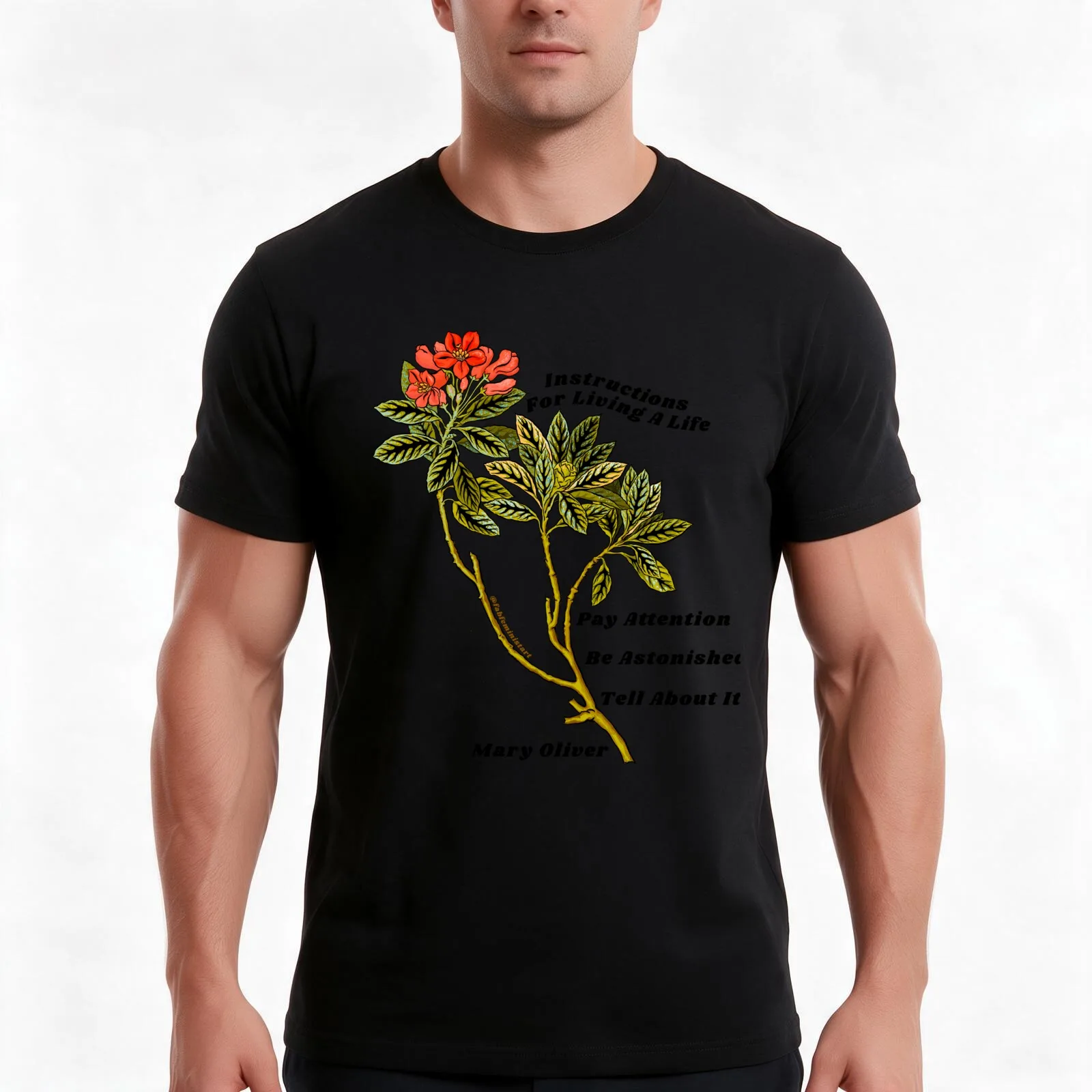 Mary Oliver: Instructions For Living A Life T-Shirt Summer Casual Cotton Tee Oversized Streetwear Tops Vintage Graphic Print