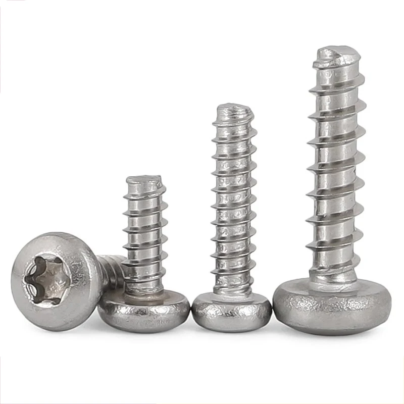 توركس عموم رئيس التنصت المسمار M2.2 M2.6 M2.9 M3 M3.5 M3.9 M4.2 الفولاذ المقاوم للصدأ ستة الفص جولة رئيس شقة الذيل الذاتي التنصت على مسامير