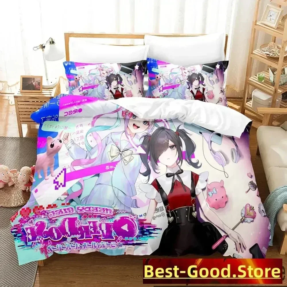 

3D Print Needy Streamer Overload Anime Bedding Set Duvet Cover Sheet Printed Pillowcase Full Queen King Size Comforter Bedroom