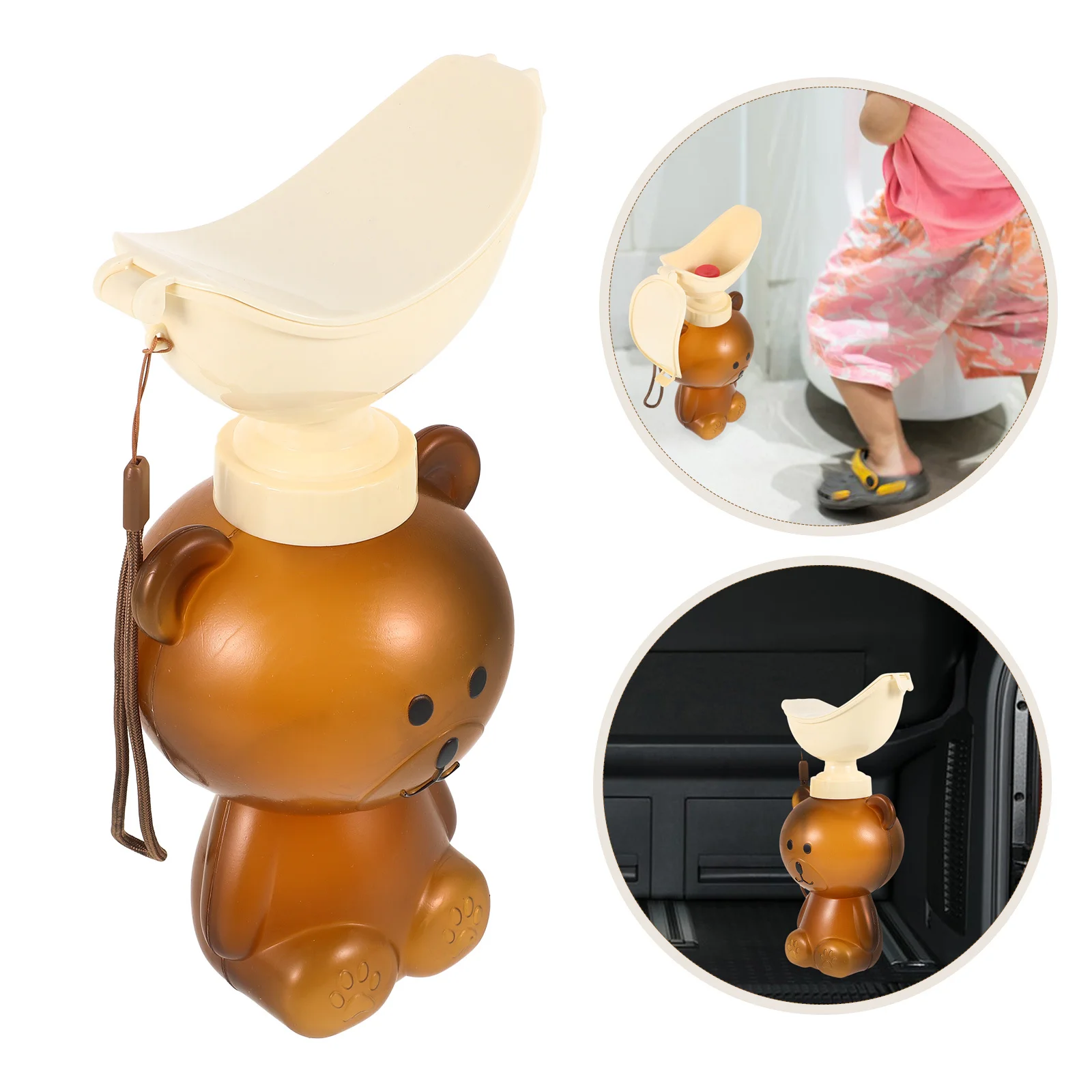 

Автомобильный писсуар, портативный формовочный медведь, дорожный горшок, многоразовый герметичный аварийный туалет, чашка для бутылки мочи для малышей, детей, для использования на открытом воздухе