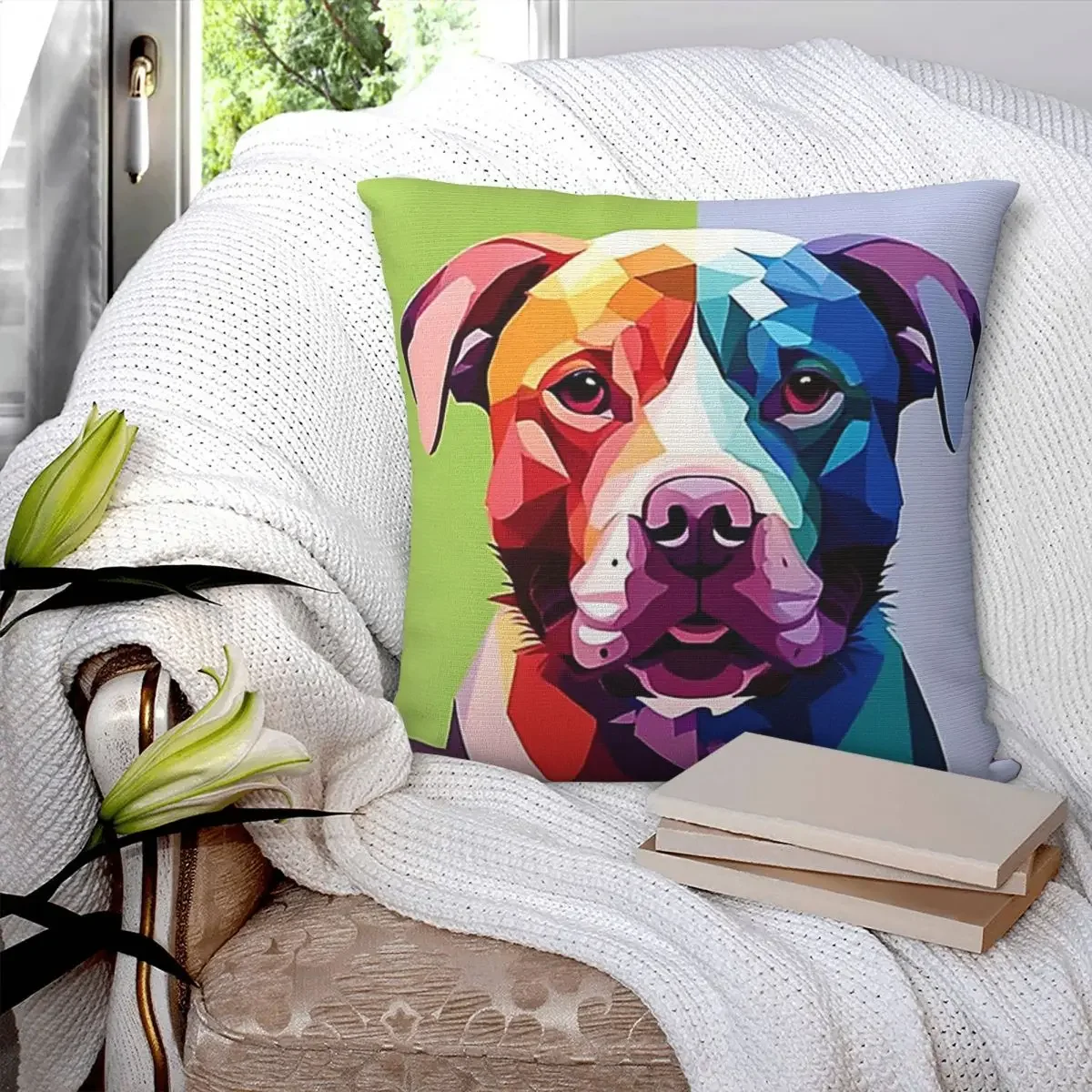 Pitbull Pillowcase Polyester Pillows Cover Cushion Comfort Throw Pillow Sofa Decorative Cushions Used for Home Bedroom Sofa