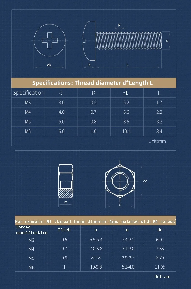 20/30/50/100/200sets M3 M4 M5 M6 Acrylic Clear Transparent Plastic Nylon Round Head Phillips Cross Screw Bolt + Hex Nut
