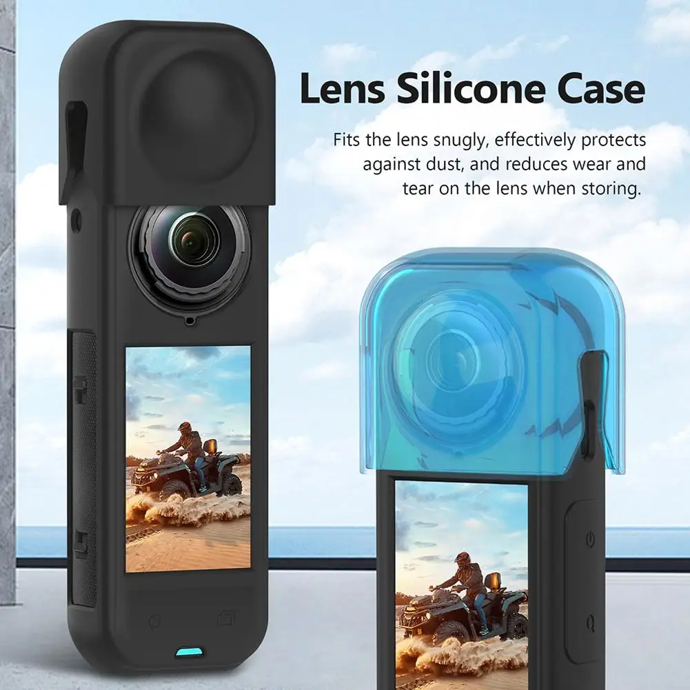 Black Version For Insta360 X5 Lens Body Cover Lens Protective Cover Anti Drop And Skin Friendly Silicone Protective Cover X7R4