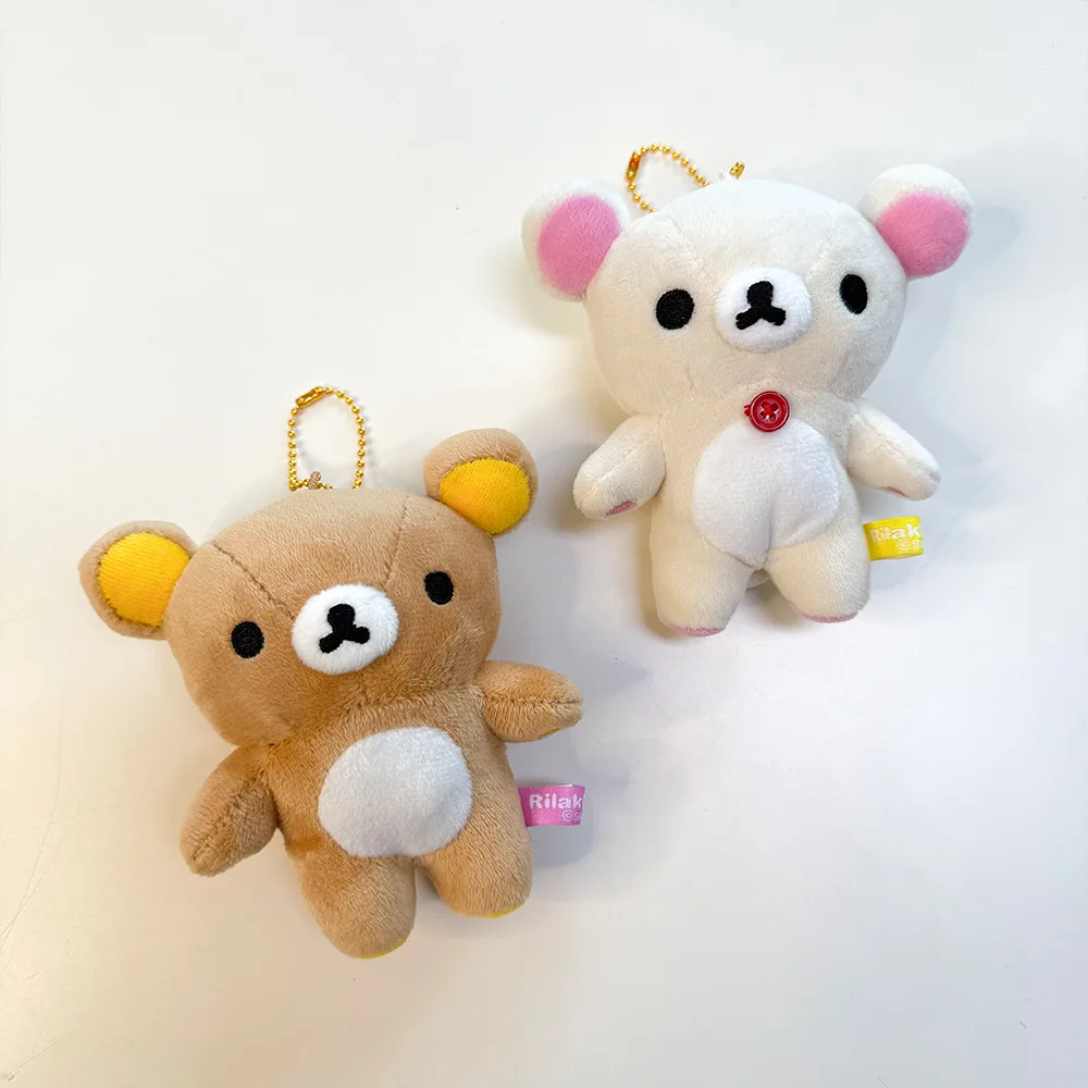 Kawaii Rilakkuma Cartoon Cute Plush Toys Backpack Pendant Keychain Decoration Soft Stuffed Doll Boys and Girls Birthday Gifts