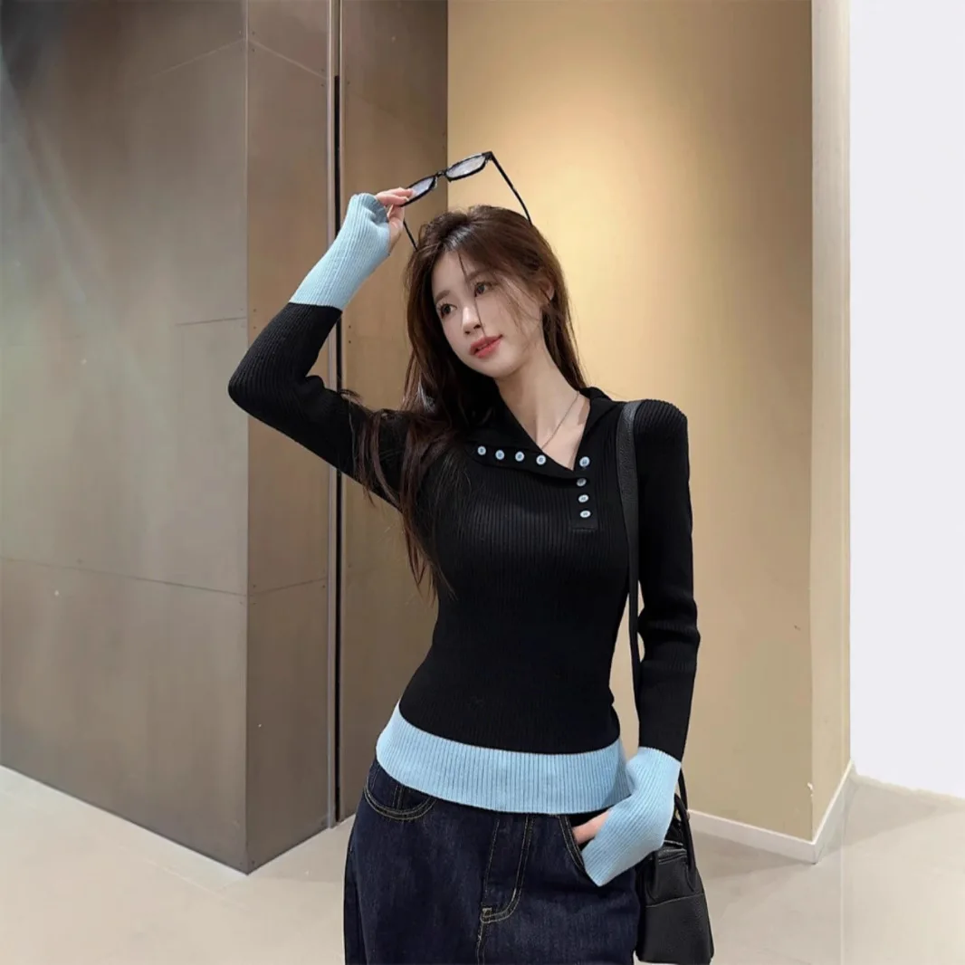 جودة عالية الساخن بيع بالجملة المتناقضة تصميم تحسس التلبيب قاعدة سترة سليم صالح مزاجه الداخلية متماسكة سترة المرأة Y2K #3