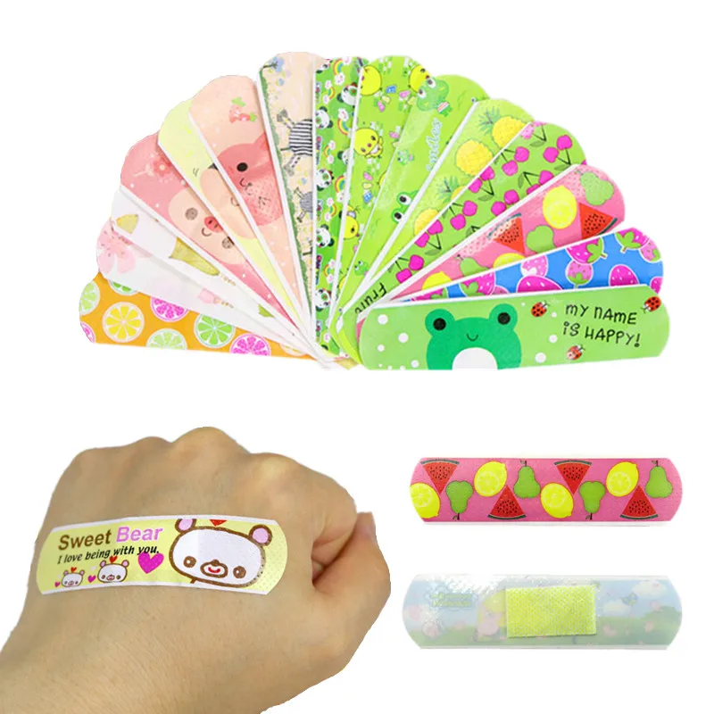 

100pcs/set Cartoon Band Aid Kawaii Plasters for Children Adult Wound Dressing Adhesive Strips Woundplast First Aid Patch