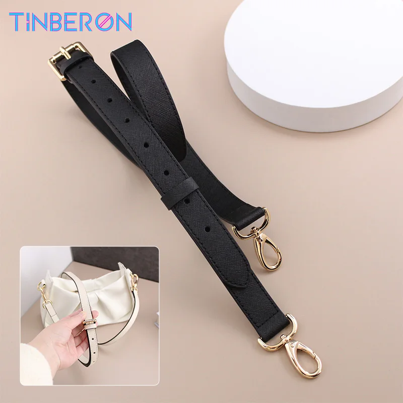 

TINBERON Cross Pattern Shoulder Bag Straps Real Leather Handbags Strap Adjustable Thin Shoulder Strap Women's Bag Accessories