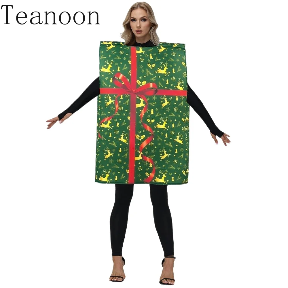 Тенон необычная рождественская подарочная коробка косплей костюм для взрослых мальчиков и девочек карнавальная маскировка одежда унисекс праздничный костюм Пурим праздничная одежда