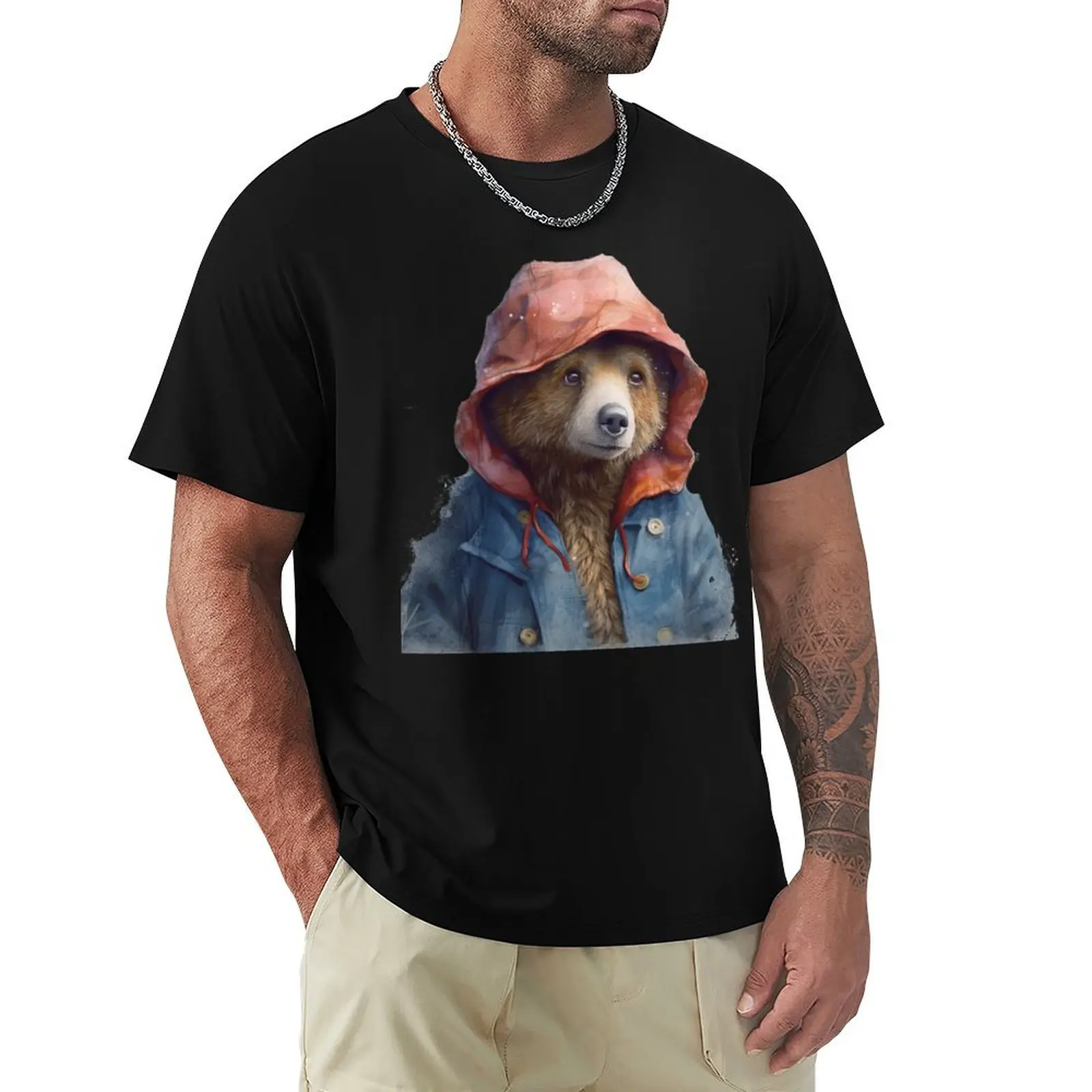 

Paddington Bear Watercolour T-Shirt new edition blanks quick drying for a boy men workout shirt