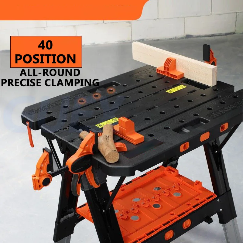 Portable Foldable Workbench, Movable Saw Table, DIY Multifunctional Portable Tool Push Table, Saw Operation Table