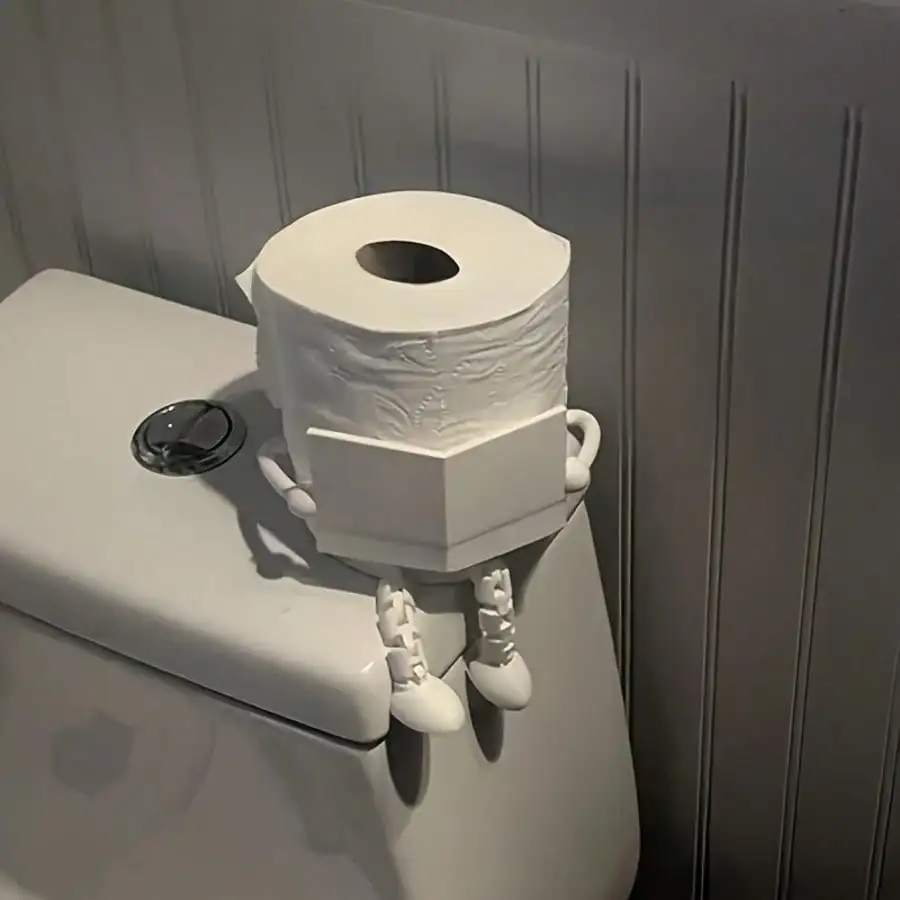 Creative Humanoid Toilet Paper Holder Stand - Fun Sitting Design, Bathroom Tissue Storage/innovative Home Decoration/desktop