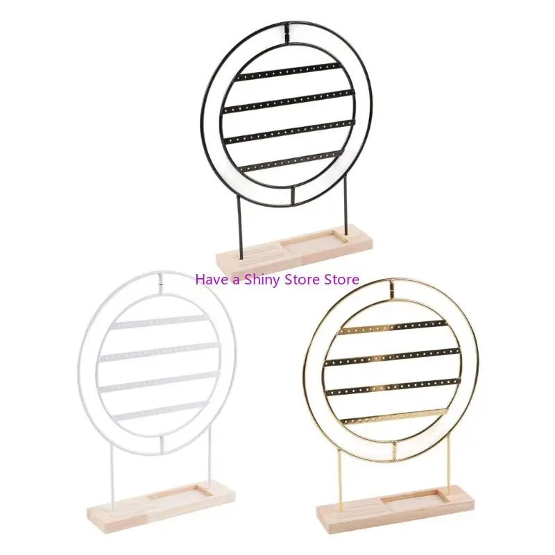 

R58E Modern Farmhouse Earring Display Stand With Base Metal Frame Jewelry Organizers For Home Store Wedding Gift
