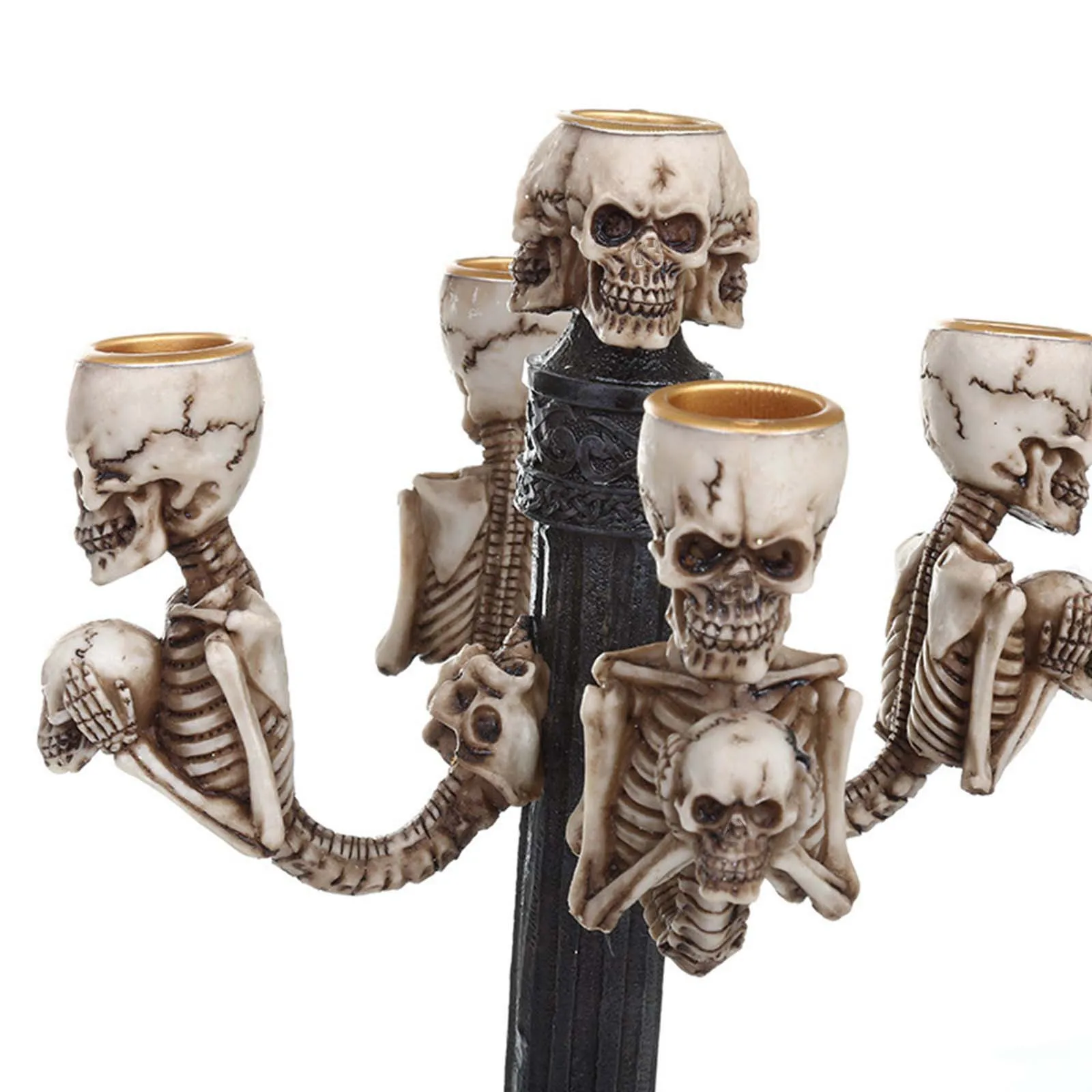 Decoration Holder Skull Party Halloween Frighteing Ornaments Resin Candles Candle Skull Personality Creative Punk Halloween