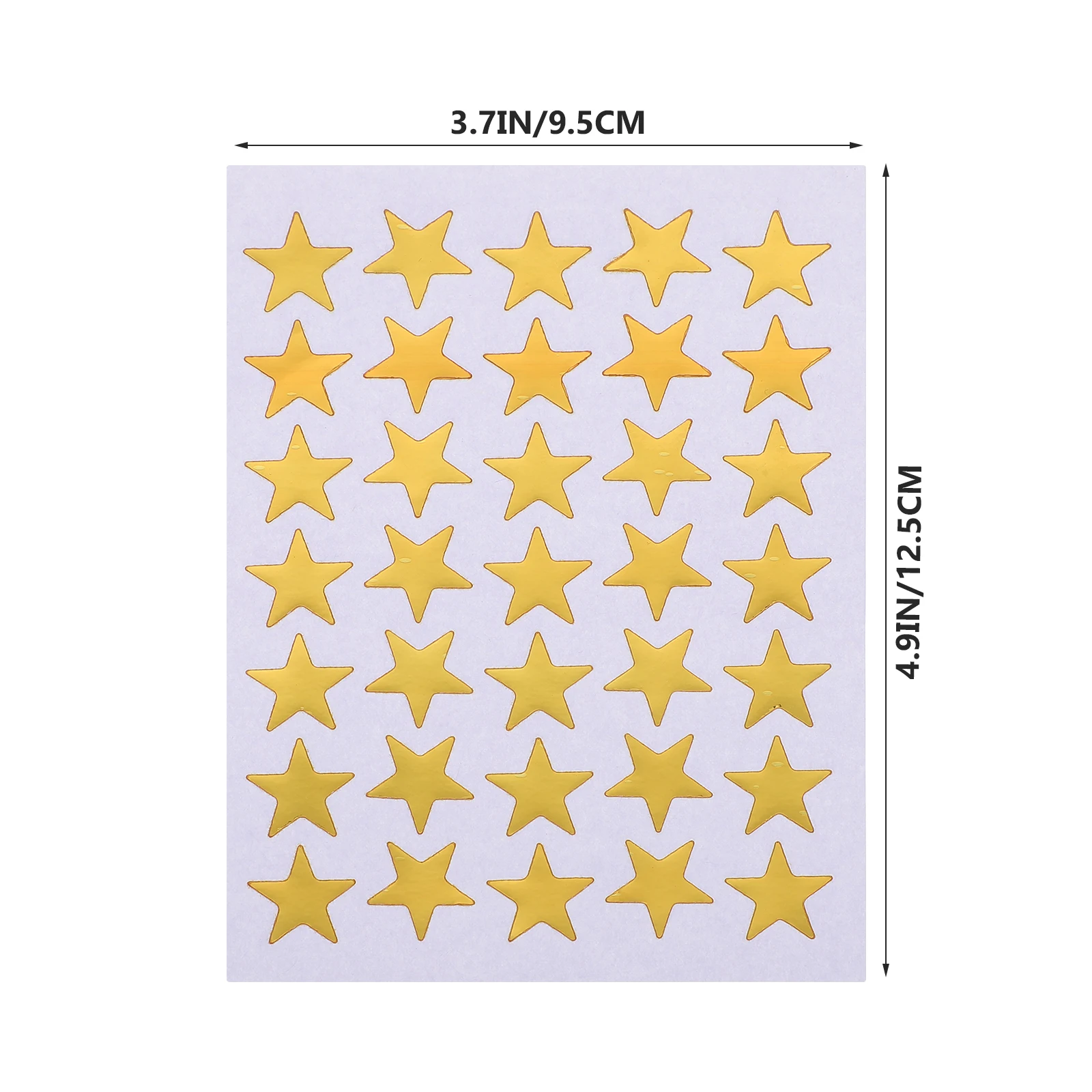 

10 Sheets Five pointed Star Stickers Gold Self adhesive Reward Labels for Office Home Kids Art Craft Decoration
